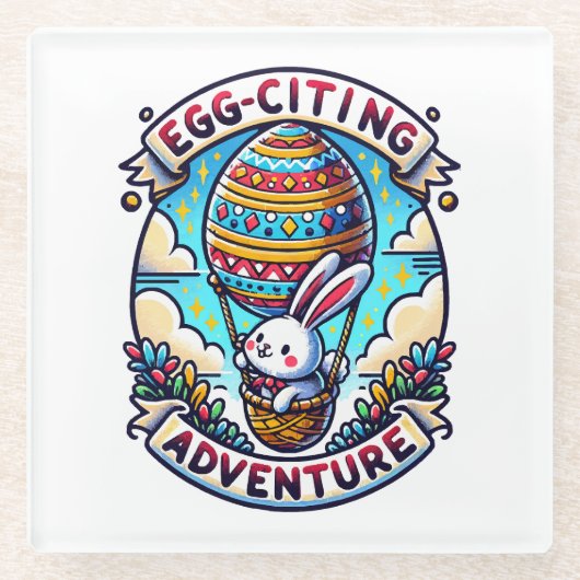 Dessous-de-verre En Verre Aventure Egg-Citante (Devant)