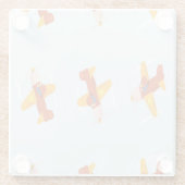 Dessous-de-verre En Verre Avion volant dans le ciel (Dos)