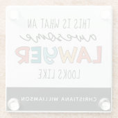 Dessous-de-verre En Verre Avocat sur mesure | Procureur | Awesome Lawyer (Dos)