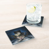 Dessous-de-verre En Verre Awesome Mad Hatter Teapot Chat Conception Whimsica (Incliné)