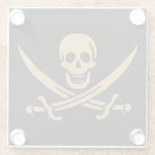 Dessous-de-verre En Verre Aztec Gold Crâne et cutlass Pirate Calico Jack (Dos)