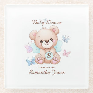 Dessous-de-verre En Verre Baby shower Dessous de verre en verre personnalisé