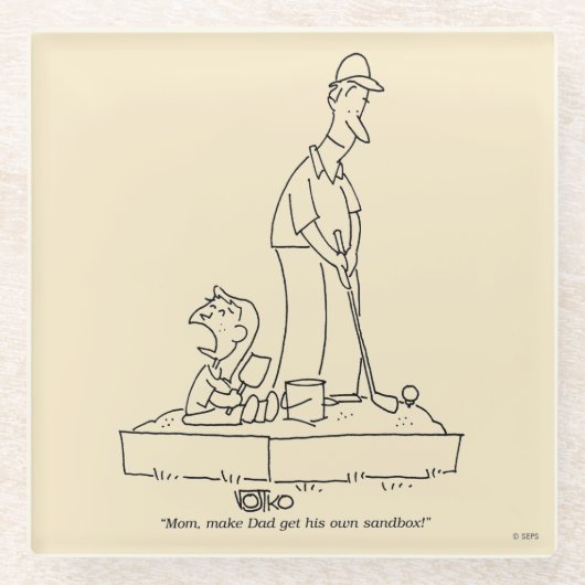 Dessous-de-verre En Verre Bac à sable (Devant)