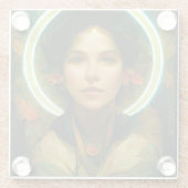 Dessous-de-verre En Verre Bague De Lumière Imaginaire Sci-fi (Dos)