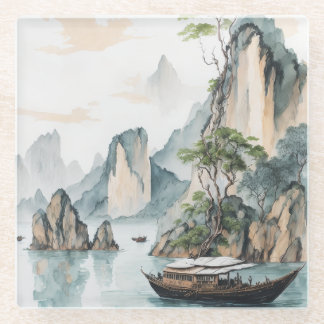 Dessous-de-verre En Verre Baie d'Ha Long
