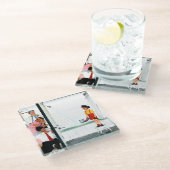 Dessous-de-verre En Verre Bain à débordement (Incliné)