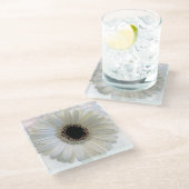 Dessous-de-verre En Verre Baise blanche (Incliné)