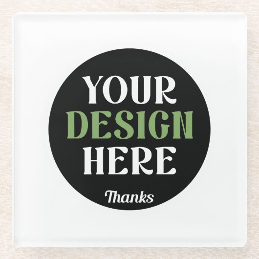 Dessous-de-verre En Verre baiser personnalisé, unique, élégant et minimalist (Devant)