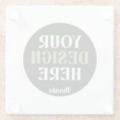 Dessous-de-verre En Verre baiser personnalisé, unique, élégant et minimalist (Dos)