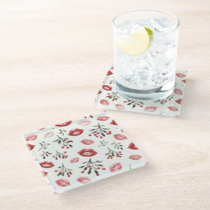 Dessous-de-verre En Verre Baisers sous le gui