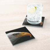 Dessous-de-verre En Verre Bald Eagle (Incliné)