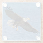 Dessous-de-verre En Verre Bald eagle in flight (Dos)