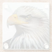 Dessous-de-verre En Verre Bald Eagle Profile (Dos)