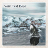 Dessous-de-verre En Verre Baleine boréale (Devant)