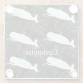 Dessous-de-verre En Verre Baleines blanches Thunder_Cove (Dos)