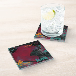 DESSOUS-DE-VERRE EN VERRE BALLON DE FOOT AMÉRICAIN