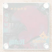 DESSOUS-DE-VERRE EN VERRE BALLON DE FOOT AMÉRICAIN (Dos)