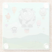 Dessous-de-verre En Verre Balloon Animaux (Dos)