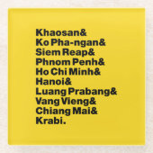 Dessous-de-verre En Verre Banana Pancake Trail / Circuit (Devant)