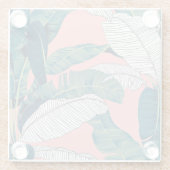 Dessous-de-verre En Verre Bananier Botanique : Rouge clair sans joint (Dos)