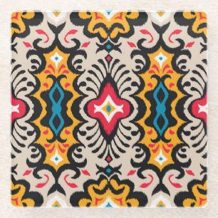 Dessous-de-verre En Verre Bandana Print : Vintage Paisley Silk.