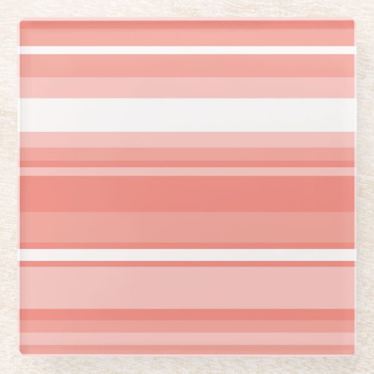 Dessous-de-verre En Verre Bandes coralliennes (Devant)