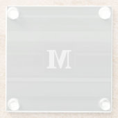Dessous-de-verre En Verre Bandes de charbon de monogramme (Dos)