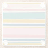 Dessous-de-verre En Verre Bandes de couleurs à thème de plage (Dos)