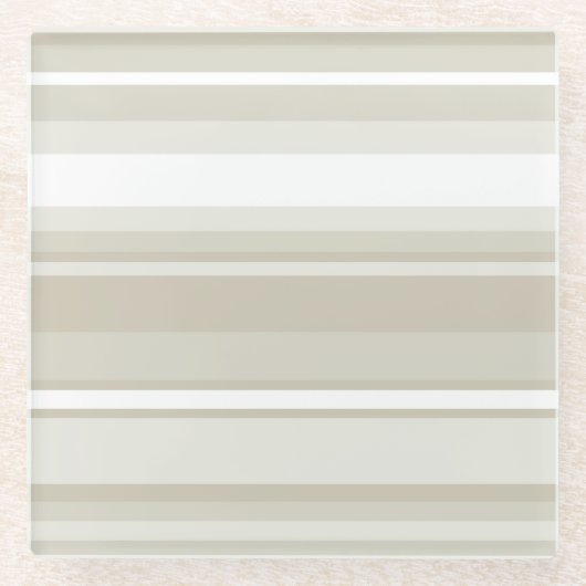 Dessous-de-verre En Verre Bandes de grès (Devant)