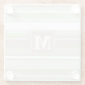 Dessous-de-verre En Verre Bandes de grès monogramme (Dos)