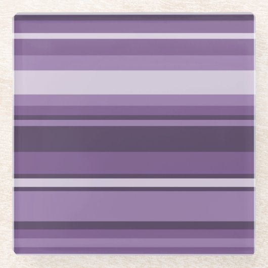 Dessous-de-verre En Verre Bandes de lavande (Devant)