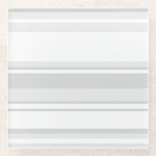 Dessous-de-verre En Verre Bandes gris clair