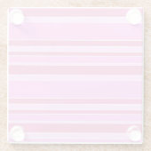 Dessous-de-verre En Verre Bandes roses (Dos)