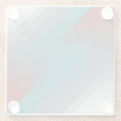 Dessous-de-verre En Verre Bandes turquoises de gris bordeaux (Dos)