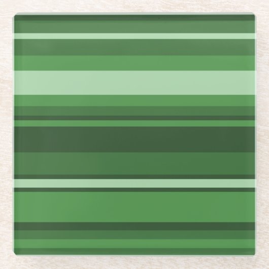 Dessous-de-verre En Verre Bandes vertes (Devant)