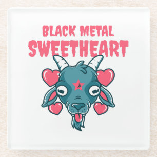 Dessous-de-verre En Verre Baphomet tête de chèvre mignon