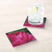 Dessous-de-verre En Verre Bashful Pink Peony (Incliné)