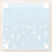 Dessous-de-verre En Verre Bateaux à voile en mer bleu profond - Regatta Bate (Dos)