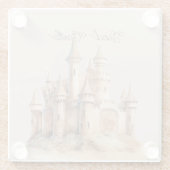 Dessous-de-verre En Verre Beach Cream Sand Castle (Dos)