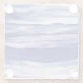 Dessous-de-verre En Verre Beach House Blue Stripes (Dos)