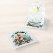 Dessous-de-verre En Verre Beach Life (Incliné)