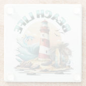 Dessous-de-verre En Verre Beach Life (Dos)