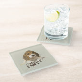Dessous-de-verre En Verre Beagle (Incliné)