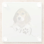 Dessous-de-verre En Verre Beagle (Dos)