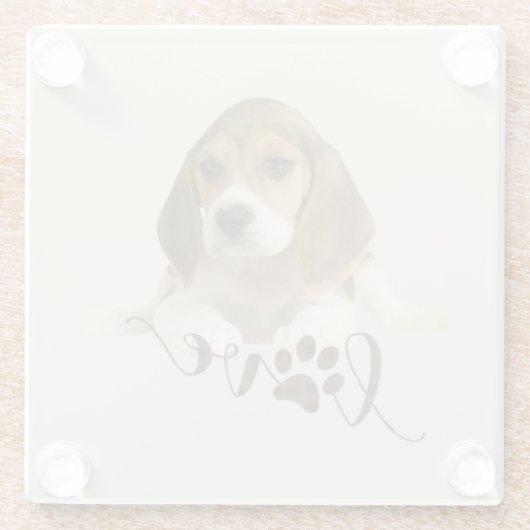 Dessous-de-verre En Verre Beagle (Dos)