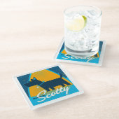 Dessous-de-verre En Verre Beam Me Up Scotty (Incliné)