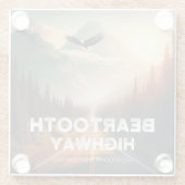 Dessous-de-verre En Verre Beartooth Highway Montana Aigle Wyoming (Dos)