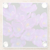 Dessous-de-verre En Verre Beau Crocus de printemps violet Floral (Dos)