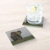 Dessous-de-verre En Verre Beau éléphant d'African Bush (Incliné)