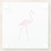 Dessous-de-verre En Verre Beau Flamant rose rose (Dos)